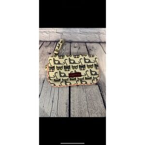 Bungalow 360 Canvas Kitty Cat Wallet Cat Lovers Purse Wristlet MEW MEW Print‎